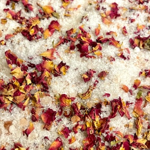 Organic Rose Bath Salt 8oz. Bag | Self Care Bath | Valentines Day Present