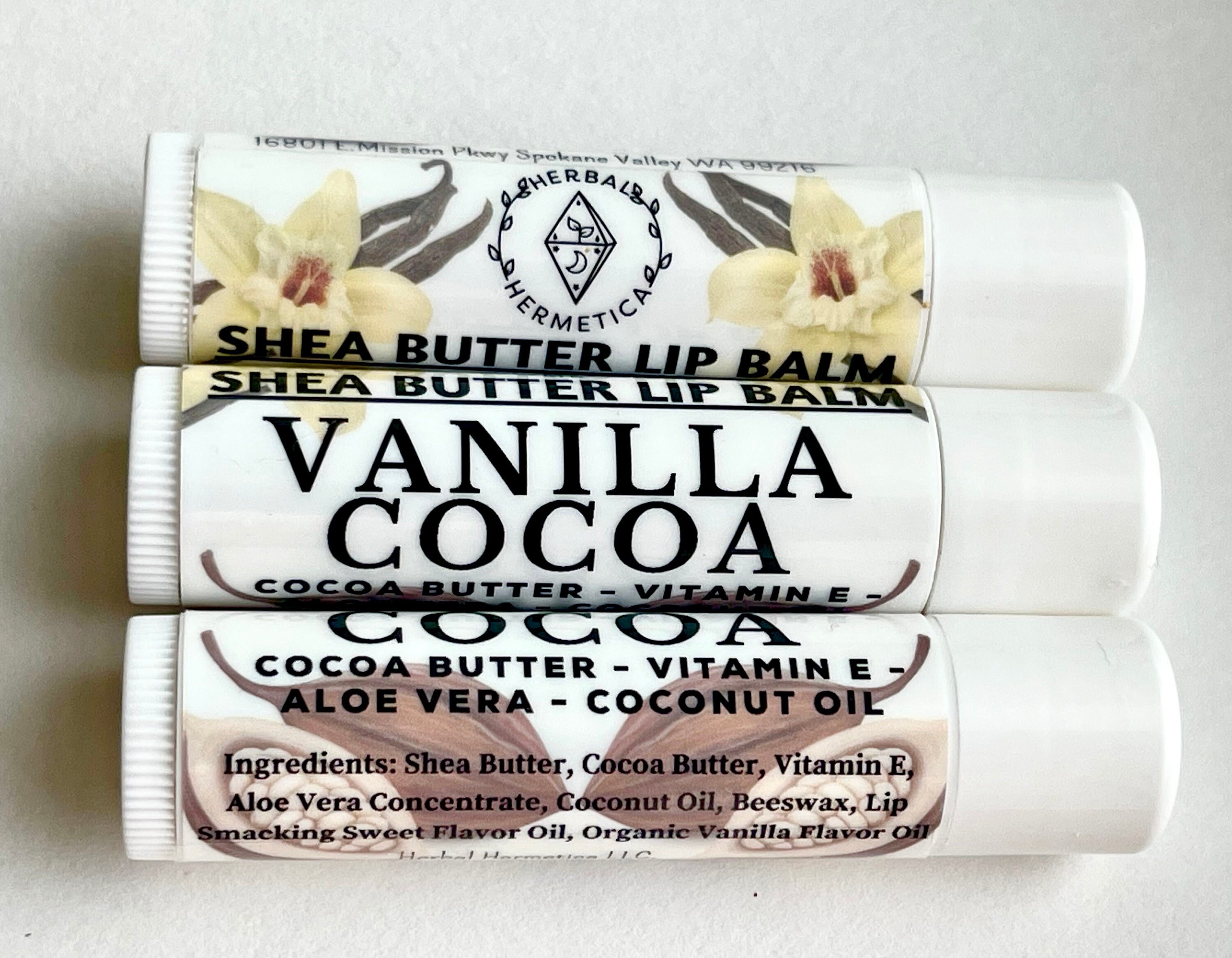 Vanilla Cocoa Shea Butter Chapstick Handmade Flavored Lip Balm Etsy