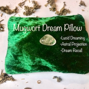 Mugwort Dream Pillow With Quartz | Remember Dreams | Magick Sleep Pillow | Lucid Dreaming | Prophetic Dreams