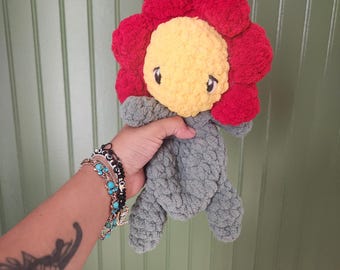 Red cuddly flower/gift/spring/flower/stuff animal