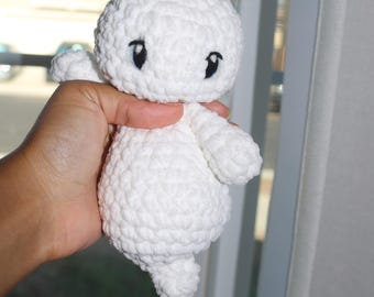 Crocheted Ghost Plushie - Halloween Gift, 7 Inch