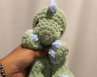 Handmade/crochet green dino/ dinosaur/Stuff toy/ Gift