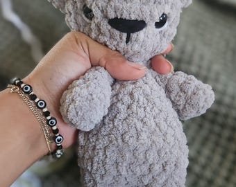 Gray Plush Cat Stuffed Animal, Soft Plushie Gift