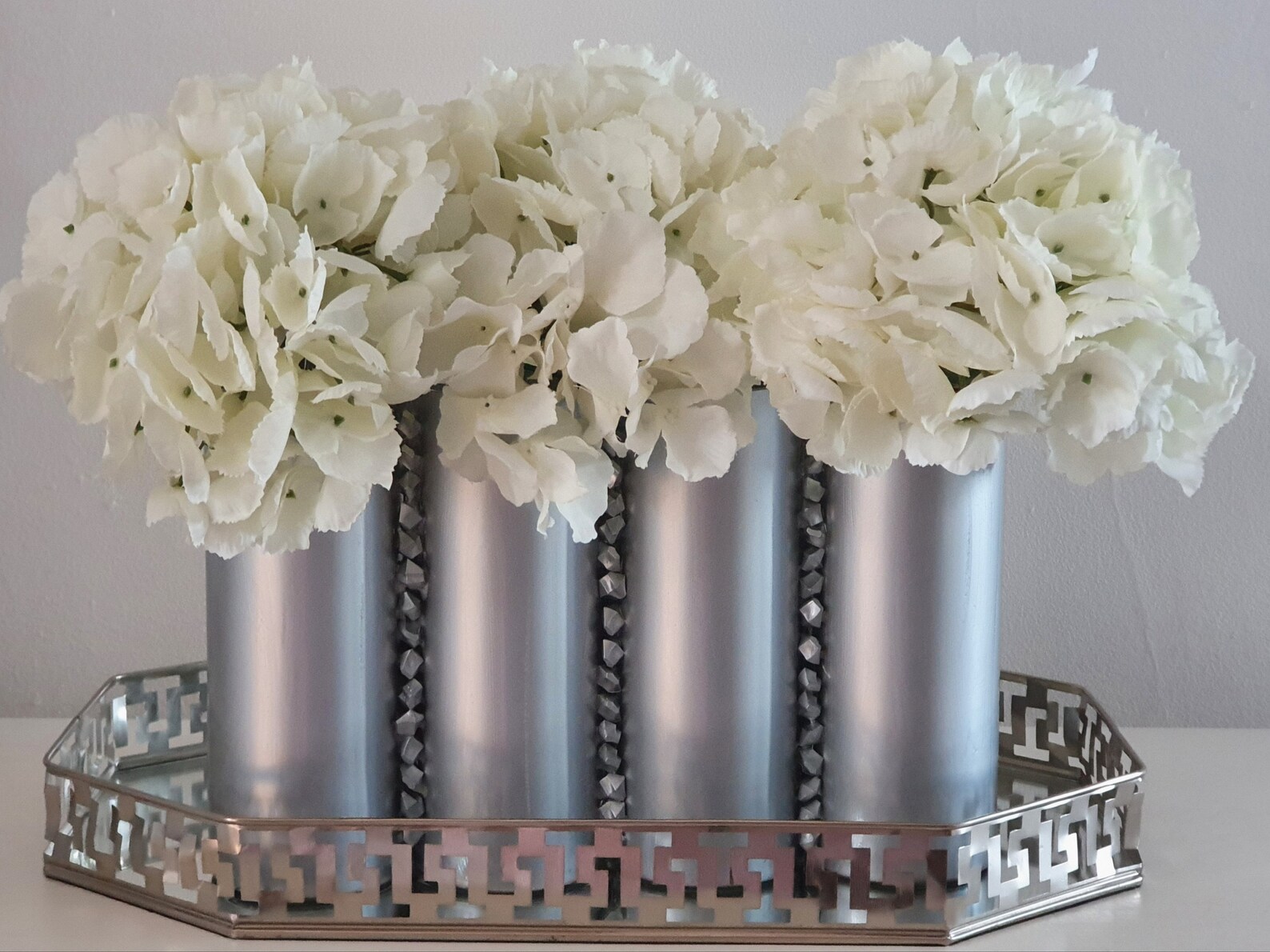 Unique cylinder vase with crystals Etsy