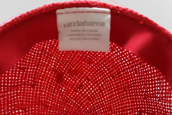 Vintage Ladies Liz Claiborne Red Fascinator Hat - image 7
