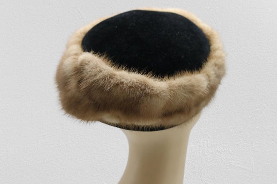 Vintage French 1940's mink and Felted Fur Velour … - image 3