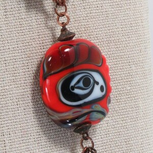 Handmade Glass Beads in Northwest Coast fashion, culturally influenced appreciation Necklace, with stones and bone and wooden beads too.
