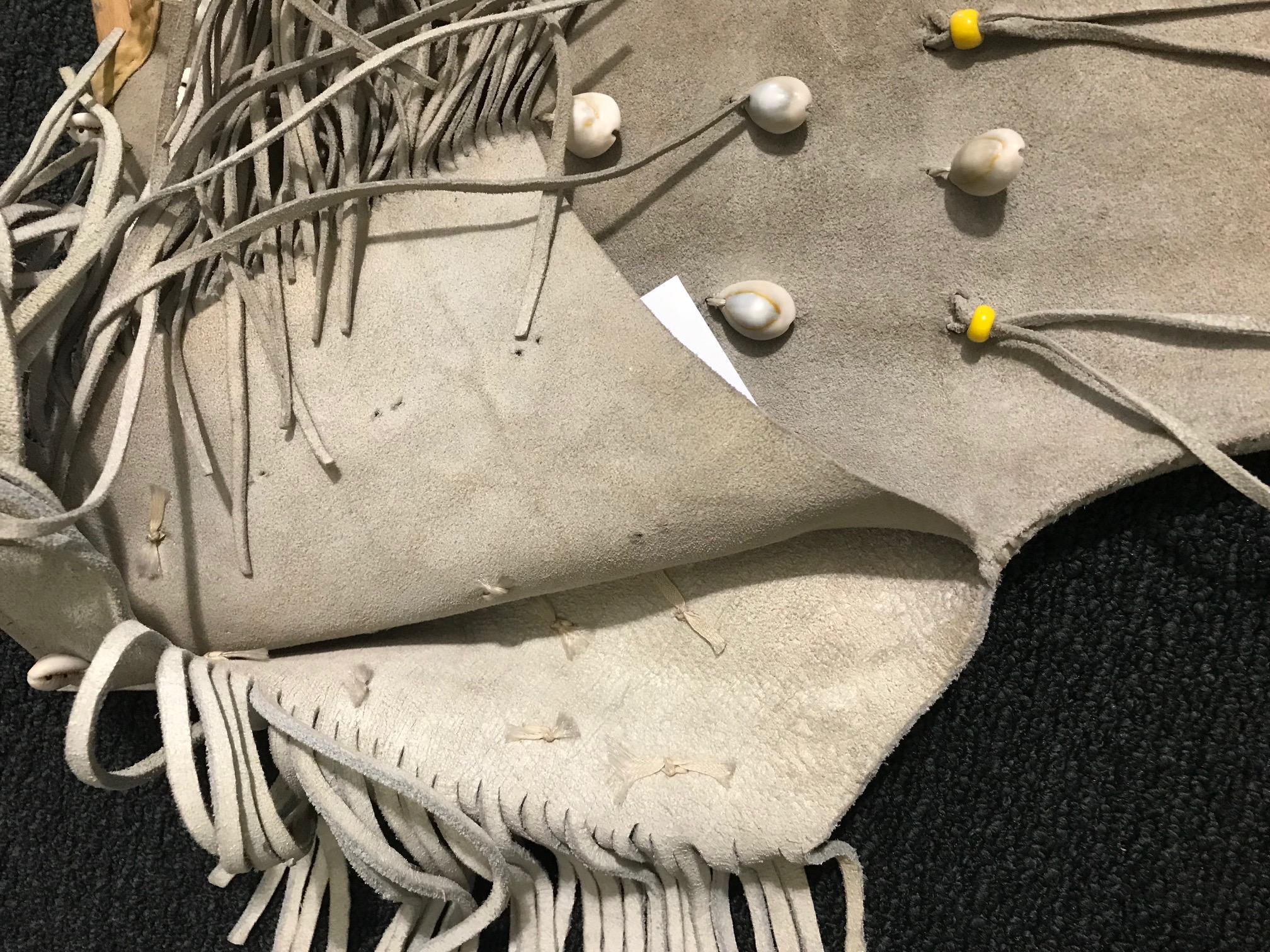 Cheyenne Woman's Regalia Leather & Cowrie Shell Dress for Pot-latch and ...