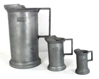 Kitchen - Antique Pewter Pitchers