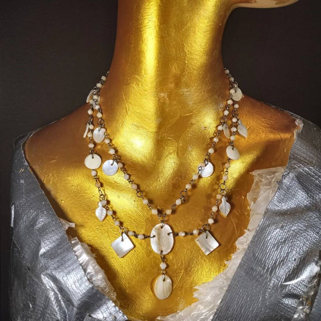 Vintage Mother of Pearl Princess Necklace Etsy