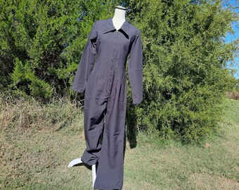 1970s retro remake black collared jumpsuit, costume, cosplay, Halloween