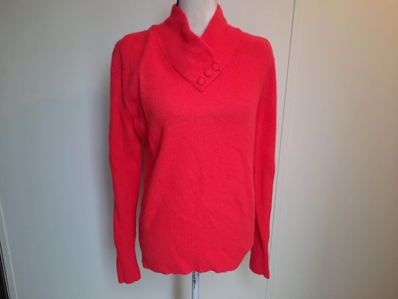 Red/Pink vintage 1990Christie&Jill Lambswool, ang… - image 1