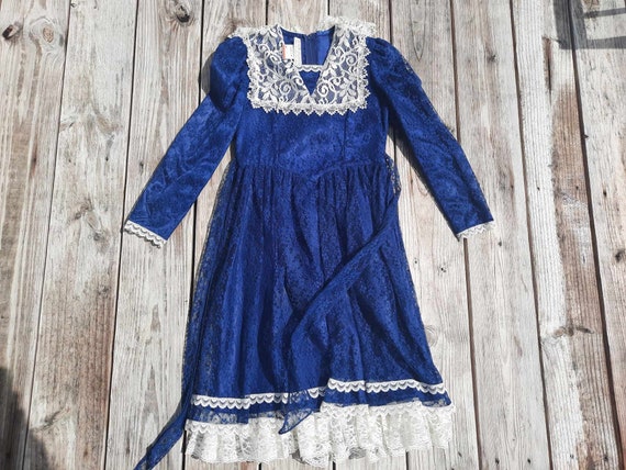 Jessica Navy Blue Lace main image 1