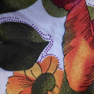 1980s floral vibrant summer spring button up short sleeve boho blouse image 4
