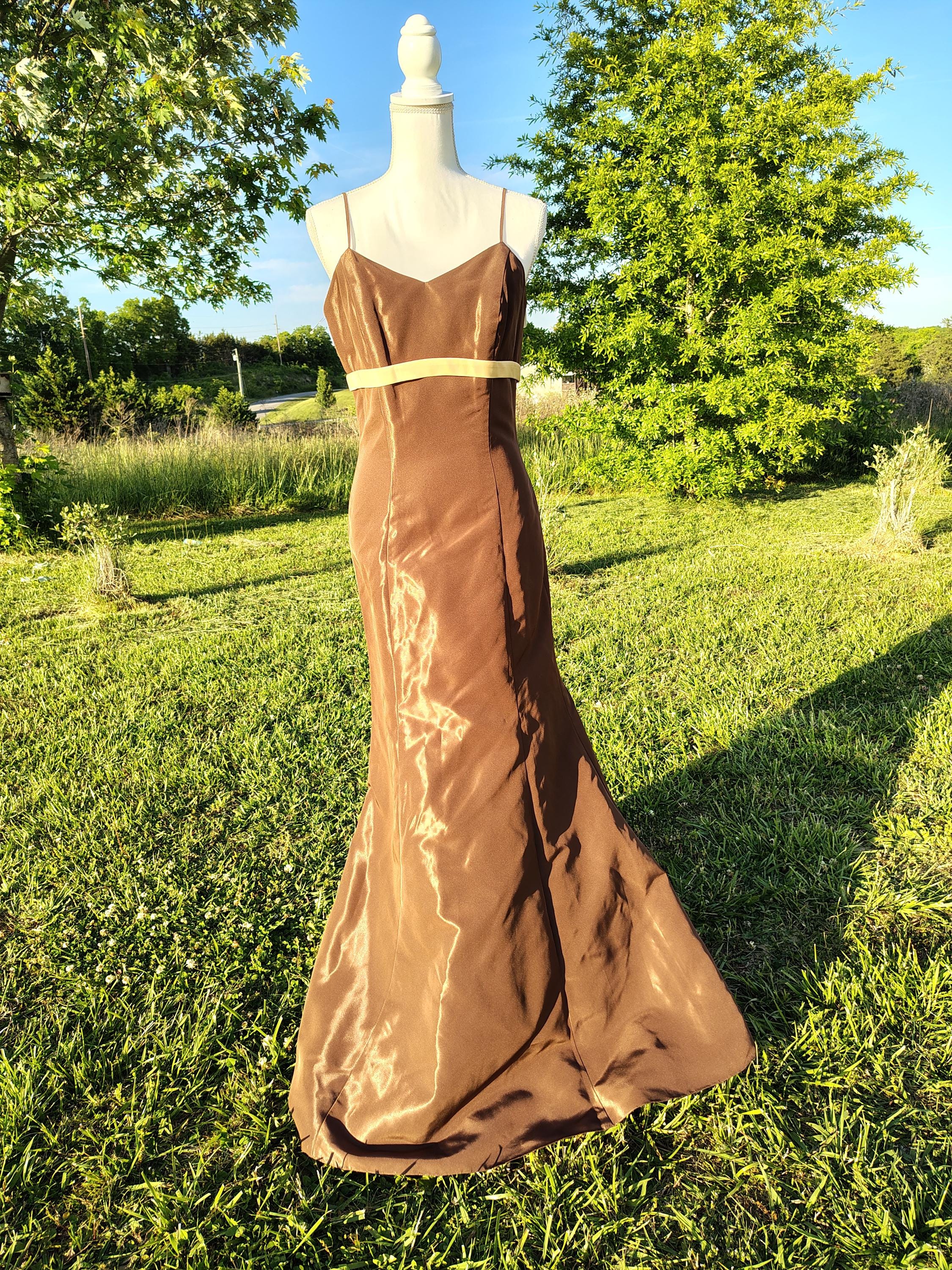 Vintage Brown Prom Dress - Etsy