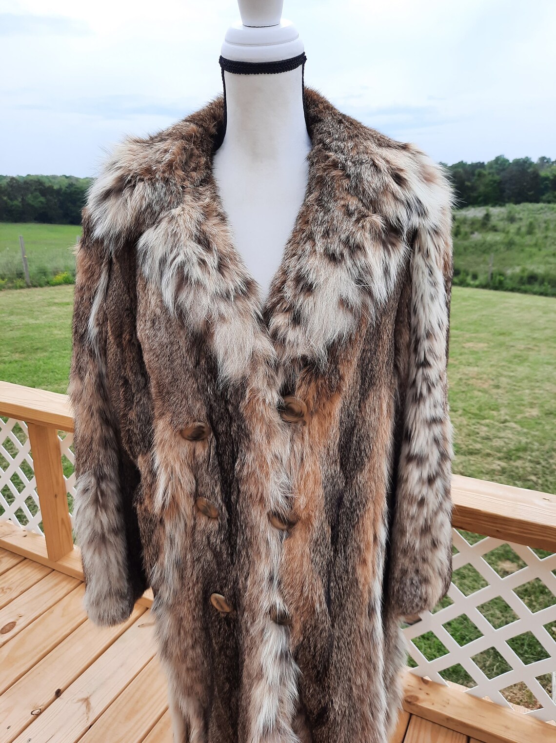 Stunning Vintage Real Bobcat Lynx Fur Coat - Etsy