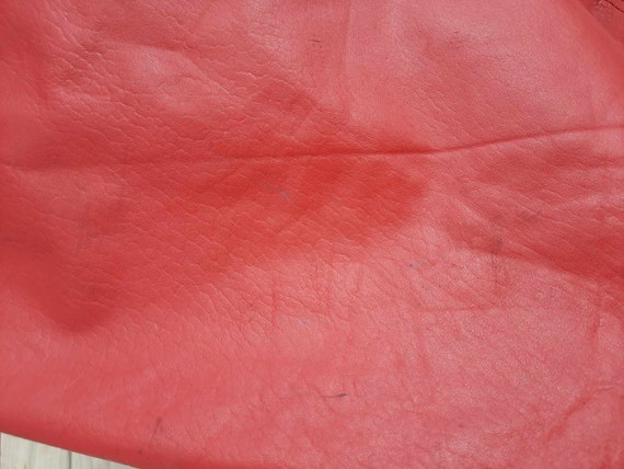 1980s red hot leather skirt vintage - image 3