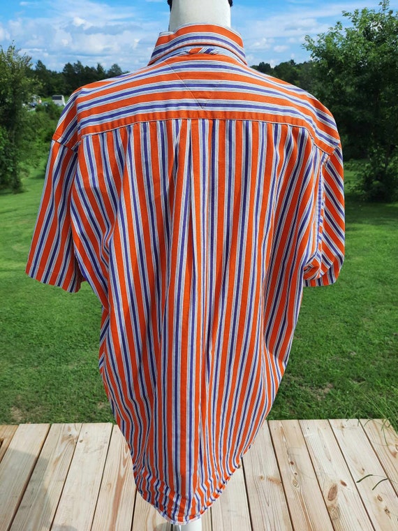 1990s orange, purple, and white striped Tommy Hil… - image 3