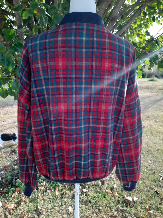 1990s-Y2K Pendleton Christmas plaid green and red… - image 3