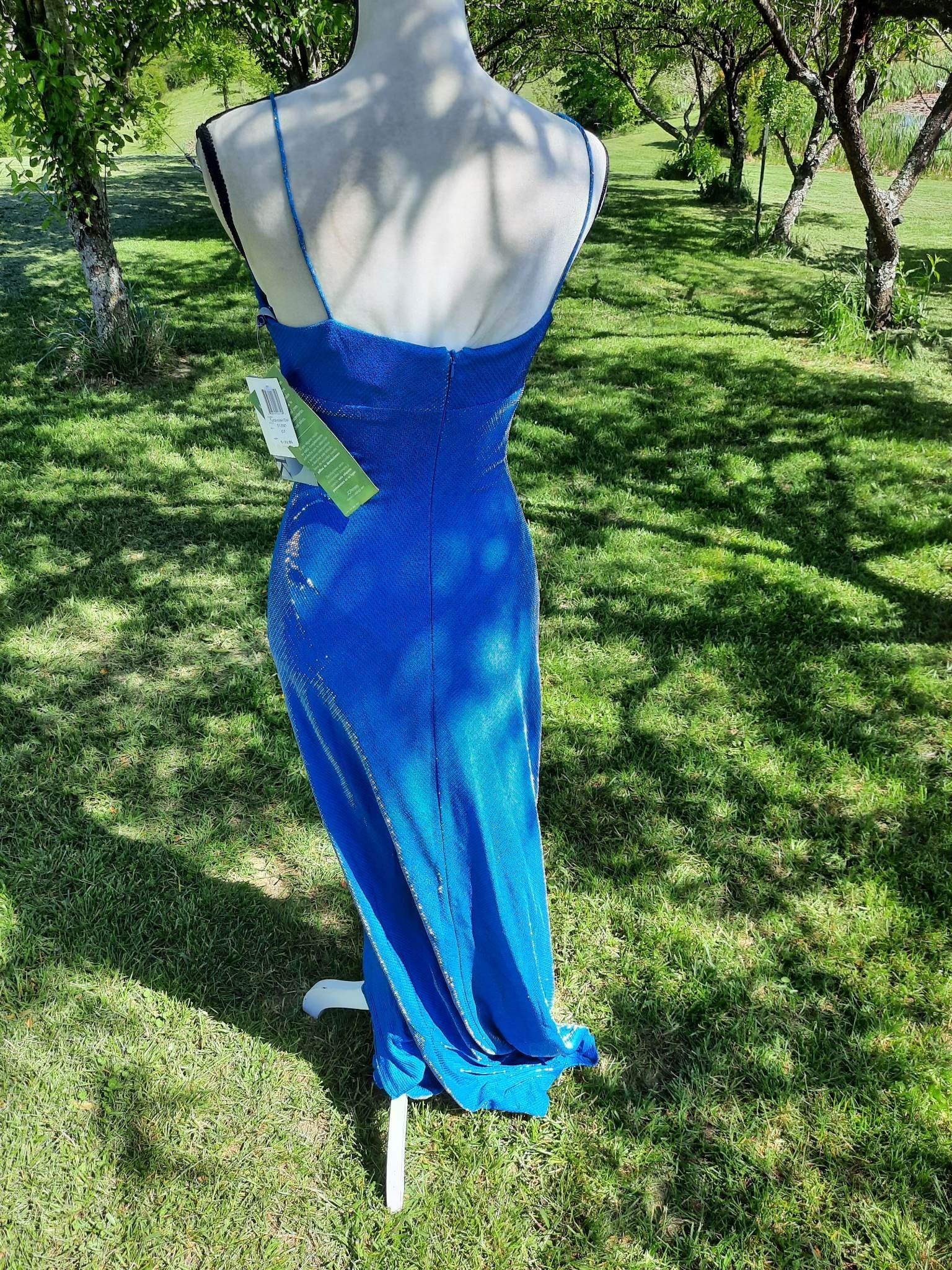 Shiny Suit - Prom Suit - Vested Sateen Flashy Suit - Blue main image 1