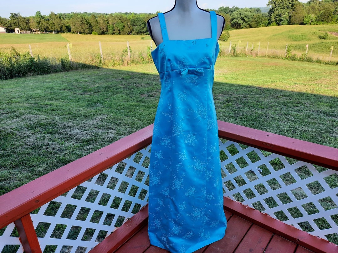 Pastel Blue Floral Formal Prom Dress or Costume Etsy