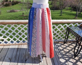 1970s vintage homemade maxi skirt multicolored