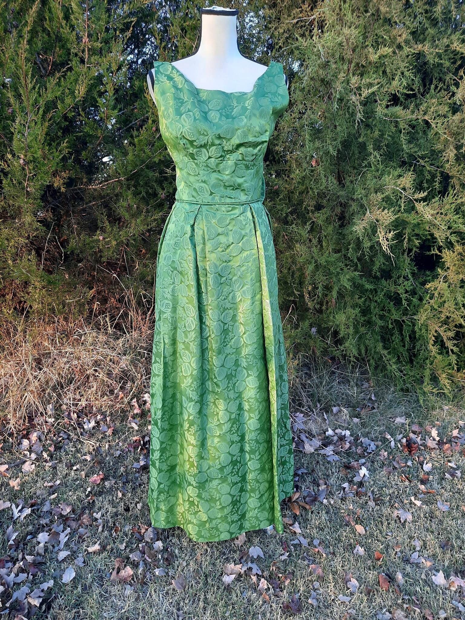 Green clearance brocade dress