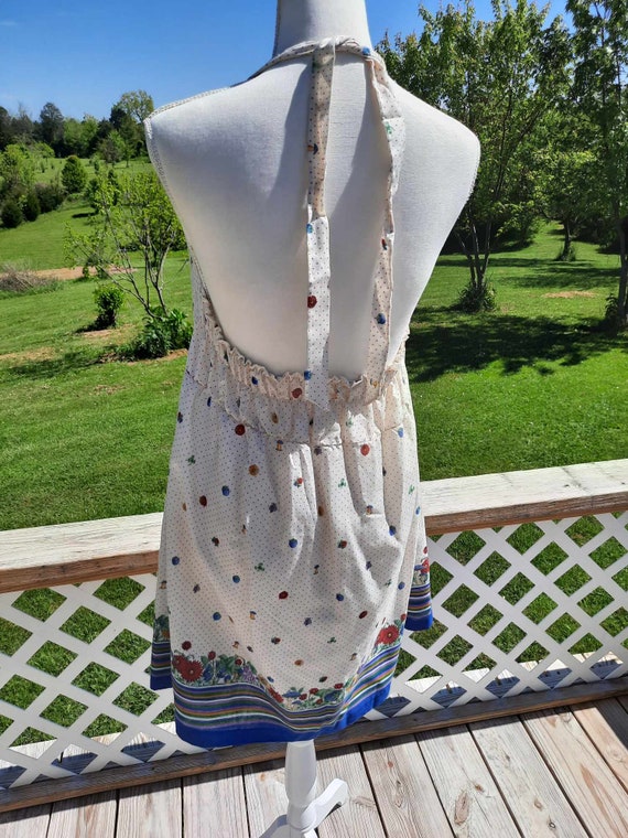 1970s halter mini dress, shirt Swiss polka dot fl… - image 4