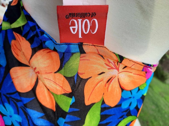 vintage 1990s COLE tropical floral beach coverup … - image 4