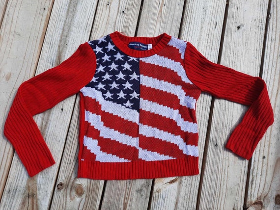 1980s-1990s American Flag red, white, and blue 4t… - image 1