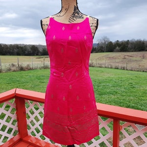 1990s y2k Casual Corner Annex vibrant pink summer dress image 1