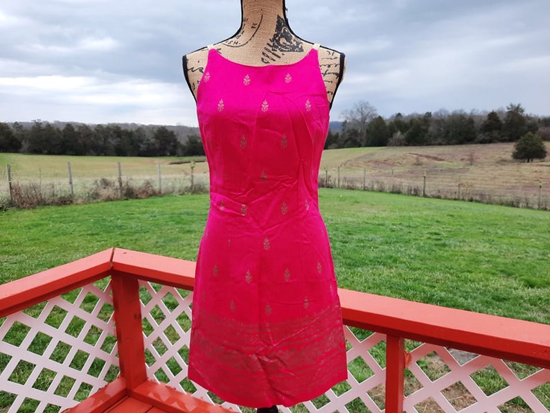 1990s y2k Casual Corner Annex vibrant pink summer dress image 1