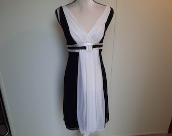 Y2K black and white formal dress, dance, homecoming, party, clubbing