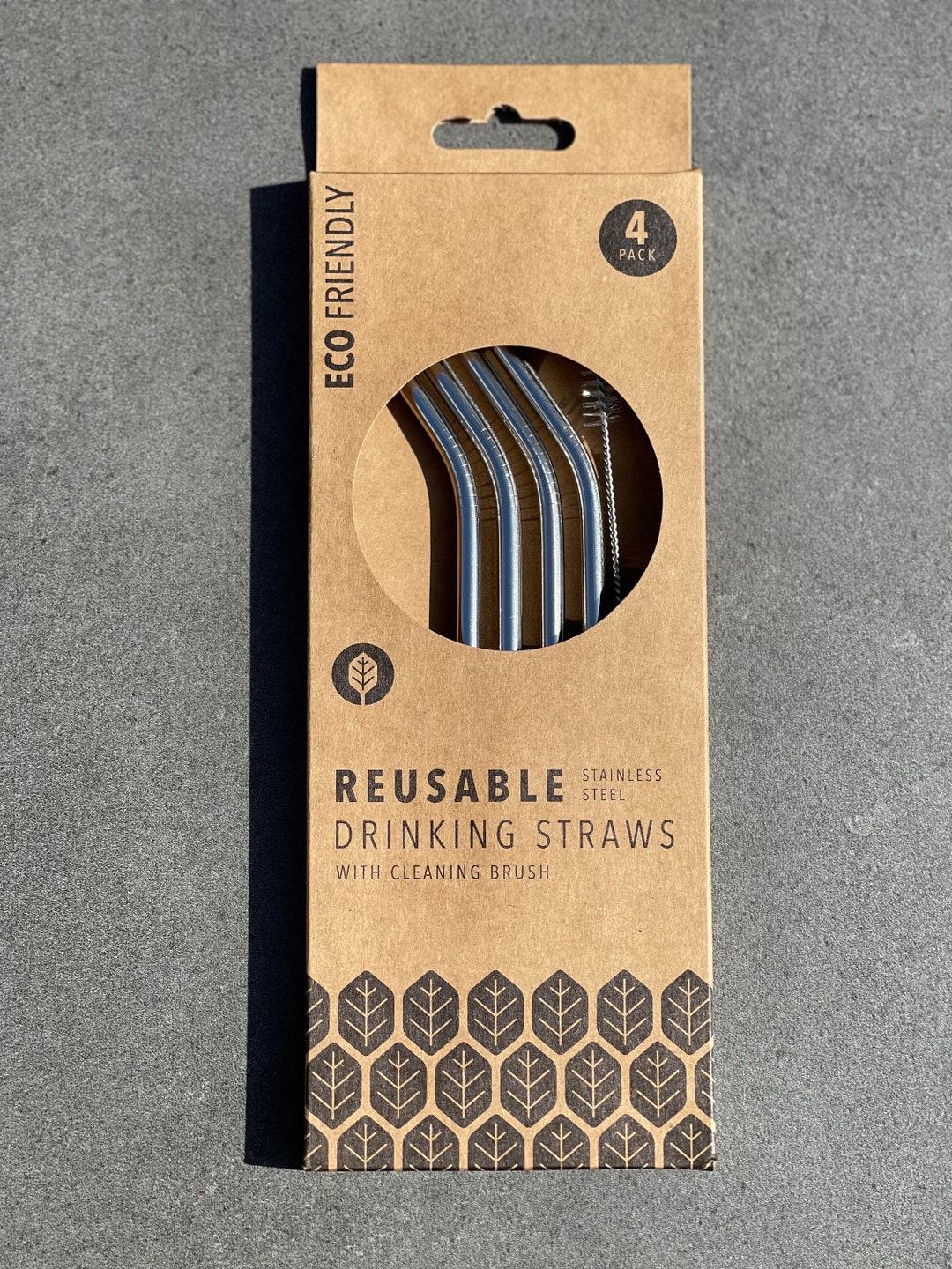 Reusable Drinking Straws Stainless Steel With Cleaning Brush Zero Waste ...