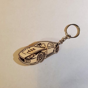 JDM Coupe, Track Car, Wood Car Keychain, Gift for car fanatic