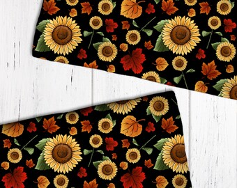 Motif floral sans couture d'automne tournesol
