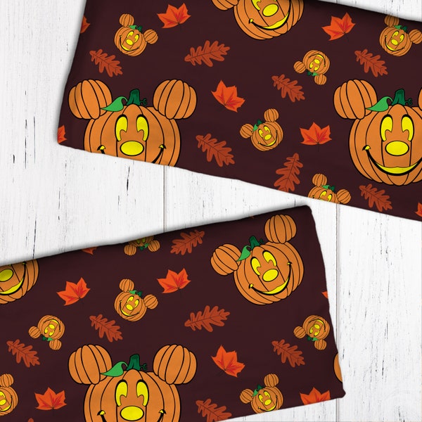 Brown Mickey Pumpkin Seamless Pattern