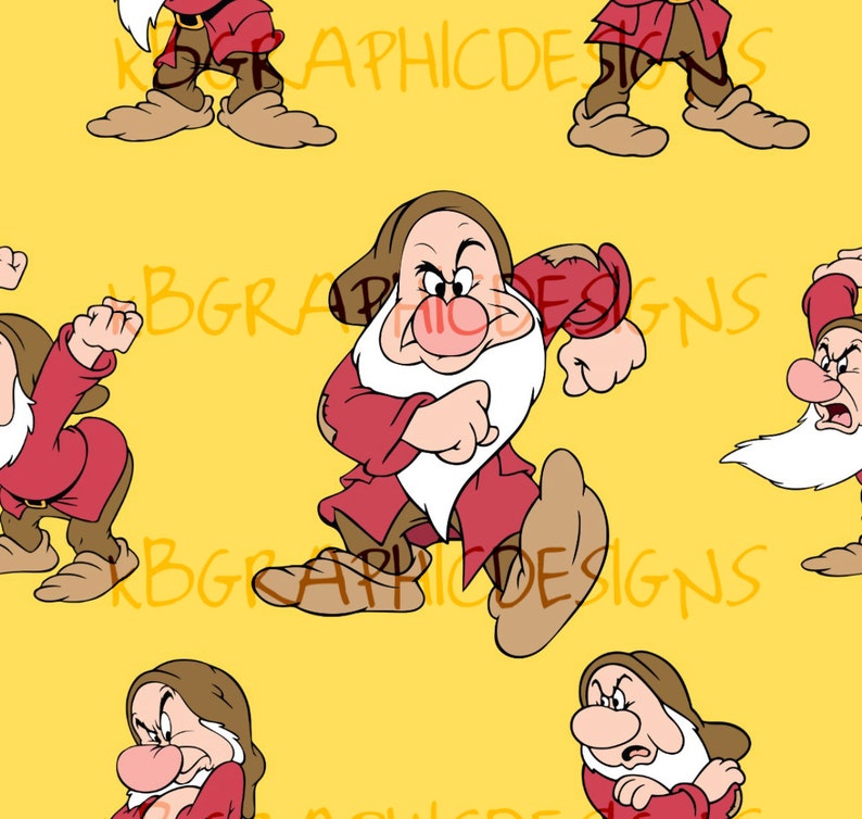 Grumpy Seamless Pattern - Etsy