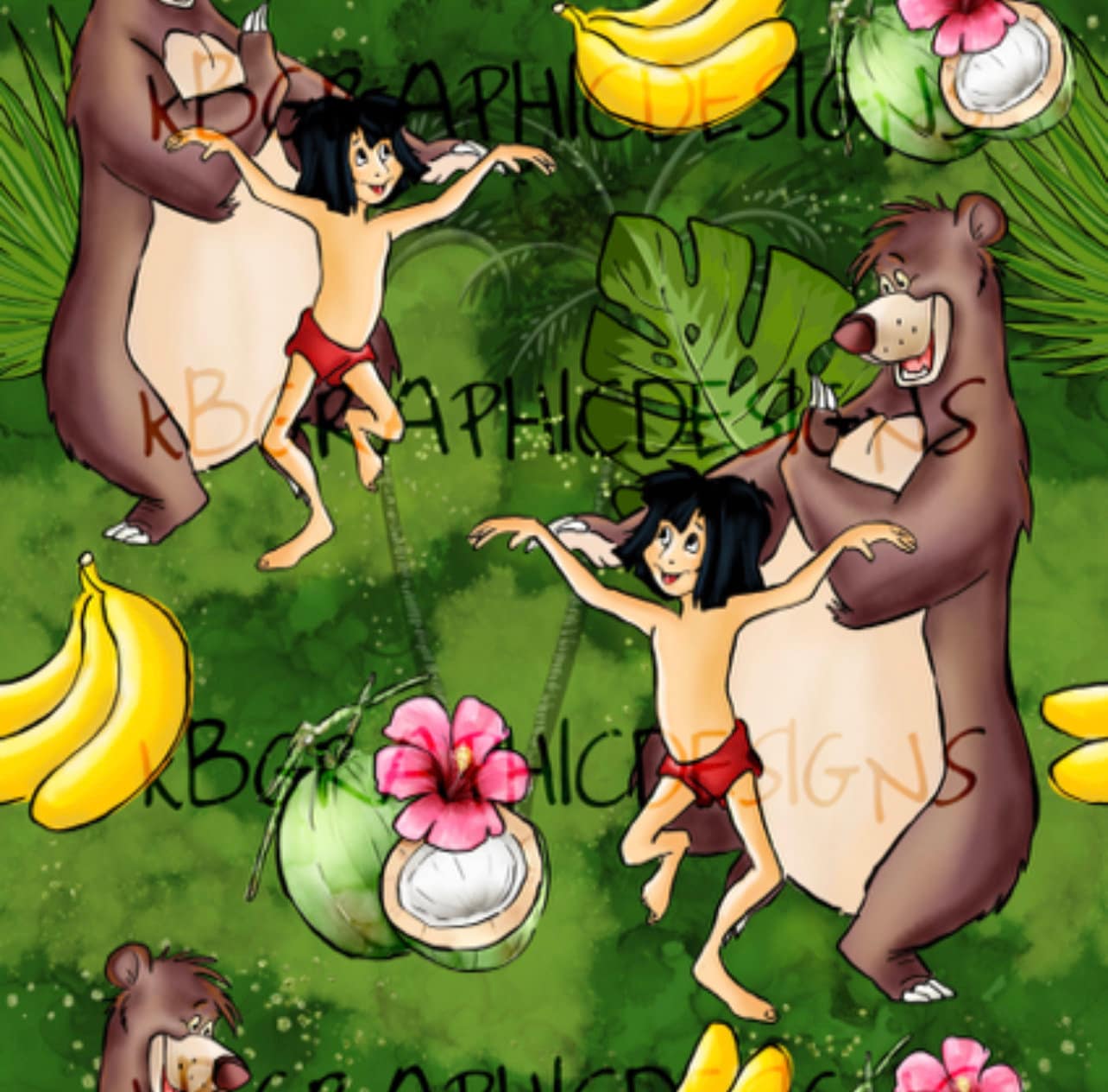 Baloo Seamless Pattern - Etsy