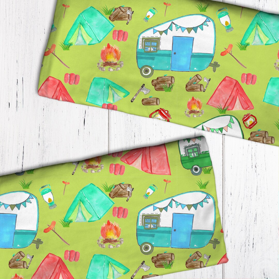 Camping Seamless Pattern - Etsy