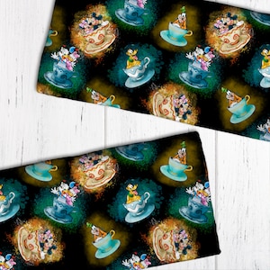 Character Mashup Tea Cup Seamless Pattern