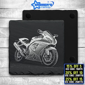 Laser Ready 3 Files Fast Motorcycle Coaster Engraving- Digital JPG, PNG, SVG File