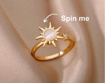 Star Anxiety Ring: Worry Ring | Anxiety Ring | Fidget Ring | Skin Picking | Mindfullness | Gift for her | Spinner Ring
