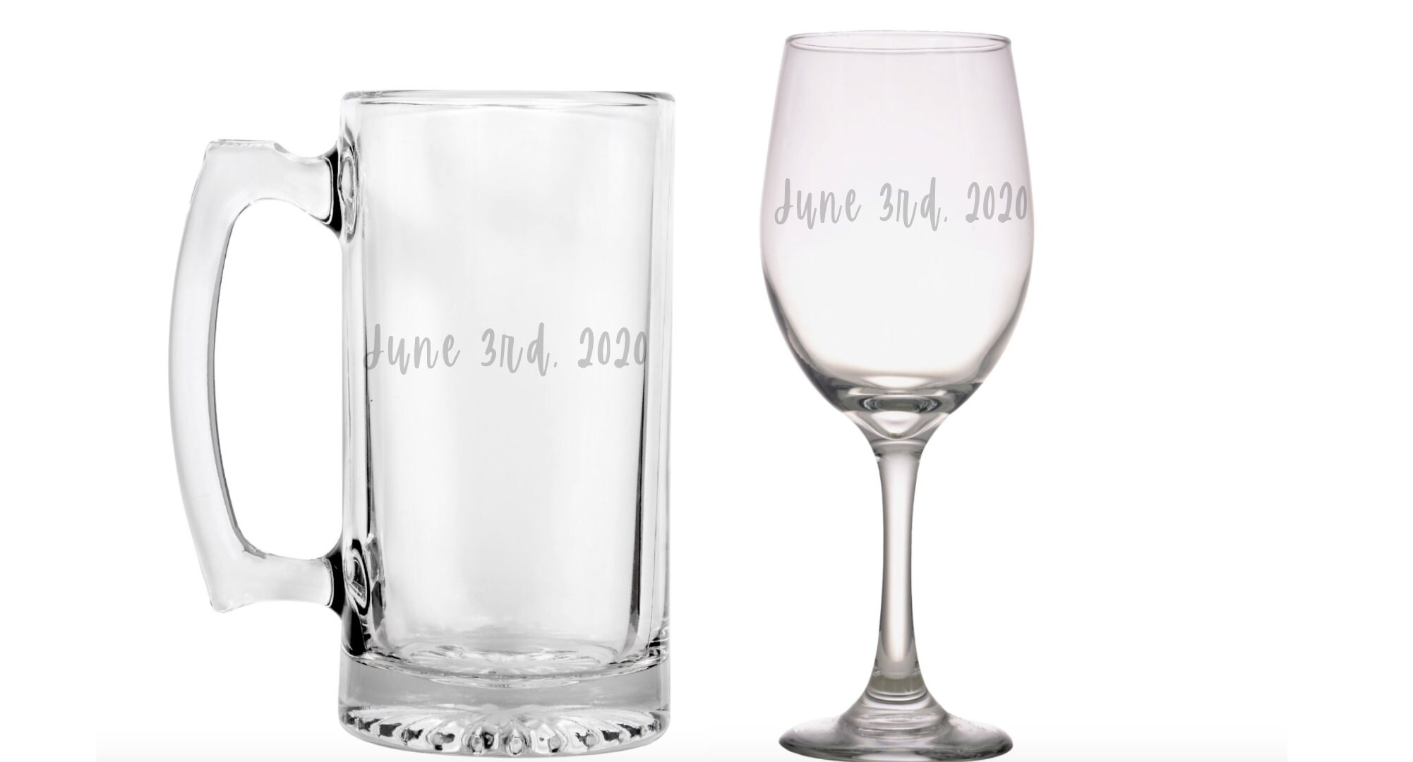 Customized Bar Glasses Personalized Beer Glass Engagement Etsy