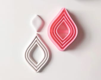 2 in 1 Embossed Flower Petal Clay Cutter / Polymer Clay Tools / Jewellery Tools / Earring Making / Clay Tools