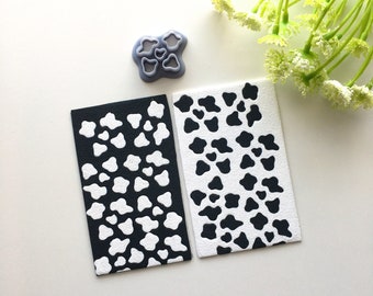 Cow Print Mini Clay Cutter / Polymer Clay Cutters / Micro Cutters / Earring Making / Clay Tools