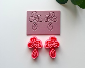 Organic Lilly Flower / Polymer Clay Cutters / Jewellery Tools / Earring Making / Clay Tools