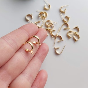 Half Hoop(2 Pcs) 8 mm /Polymer Clay Tools/Jewellery making/ Jewellery Findings / Clay Tools / Brass Charm / Raw Brass