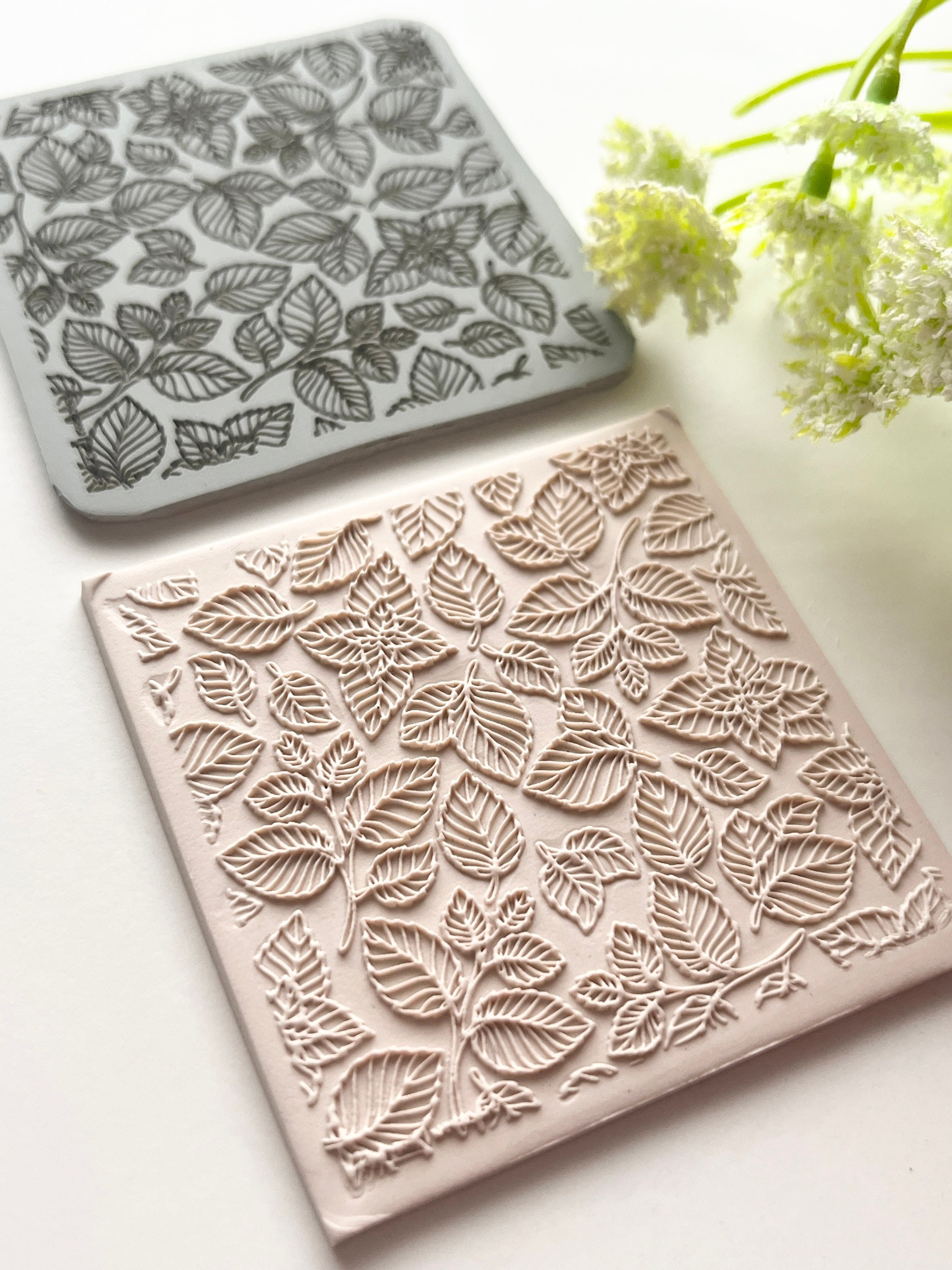 Simple Leaf Texture Clay Stamp for Botanical Patterns on Pottery, Small  Line Leaf Stamp for Natural Soaps, Clay Supplies for Ceramic Classes 