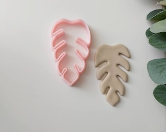 Tropical Leaf Clay Cutter: Polymer Clay Earring Tool (55x33mm)